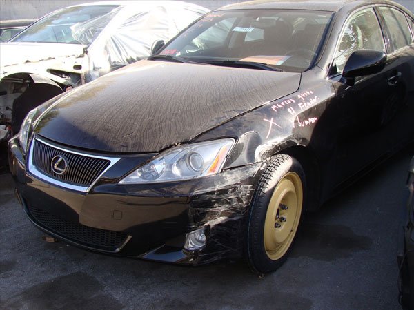 front damage on a lexus